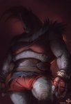 4_fingers anthro clothed clothing female fingers looking_at_viewer low-angle_view solo standing alectorfencer mammal rhinoceros 2020 digital_media_(artwork) hi_res