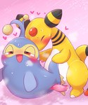 ampharos badwingm blush bodily_fluids duo eyes_closed female female_penetrated feral from_behind_position generation_2_pokemon genitals heart_symbol hi_res lanturn male male/female male_penetrating male_penetrating_female nintendo penetration penile penile_penetration penis penis_in_pussy pink_background pokemon pokemon_(species) red_eyes sex simple_background sweat tapering_penis vaginal vaginal_penetration