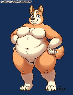 anthro barefoot belly big_belly breasts eyelashes featureless_breasts featureless_crotch feet female fur mature_anthro mature_female nude obese orange_body orange_fur overweight overweight_anthro overweight_female simple_background smile solo tail text thick_thighs toes transparent_background wide_hips nekocrispy bluey_(series) chilli_heeler australian_cattle_dog canid canine canis cattledog domestic_dog herding_dog mammal pastoral_dog alpha_channel digital_media_(artwork) url