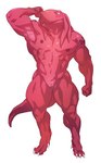 animal_genitalia anthro armpit_focus blush digitigrade flexing flexing_bicep genital_slit genitals male muscular muscular_male nipples non-mammal_nipples nude solo spacedog final_fantasy final_fantasy_tactics_advance_2 square_enix bangaa reptile scalie hi_res