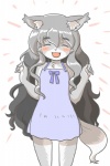 anthro blush eyes_closed female fur grey_body grey_fur grey_hair hair kemono long_hair open_mouth smile solo kin-shun moco_(kin-shun) canid canine canis mammal wolf 2:3 digital_media_(artwork)