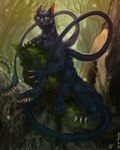 ambiguous_gender back_tentacles black_nose claws day detailed_background feral forest green_eyes moss multi_limb outside plant solo tentacles tree fossa666 dungeons_and_dragons hasbro wizards_of_the_coast displacer_beast felid hybrid mammal pantherine 2020 4:5 absurd_res digital_media_(artwork) hi_res