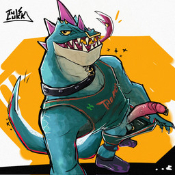 anthro balls basketball_uniform bottomwear bottomwear_pull clothing clothing_pull collar erection eyebrow_piercing facial_piercing footwear genital_piercing genitals half-closed_eyes head_spikes high-angle_view ladder_piercing male narrowed_eyes neck_ring non-mammal_balls nose_piercing nose_ring penis penis_piercing piercing presenting presenting_penis prince_albert_piercing purple_spikes ring_piercing scrotum_piercing shoes shorts shorts_pull solo spikes spikes_(anatomy) sportswear tail text tongue tongue_out tongue_piercing uniform this_lukk goat_(movie) sony_corporation sony_pictures under_armour modo_olachenko komodo_dragon lizard monitor_lizard reptile scalie 1:1 2026 english_text hi_res
