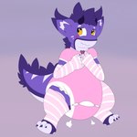 anthro baby_bodysuit blush clean_diaper clothed clothing diaper diaper_under_clothing diaper_under_onesie long_socks male onesie smile snapsuit solo tail wearing_diaper imces mythology koruko dragon mythological_creature mythological_scalie scalie 1:1 absurd_res hi_res