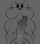 big_breasts big_penis black_eyes breasts duo female genitals huge_breasts huge_penis huge_thighs male male/female muscular muscular_thighs penis thick_thighs vein veiny_penis repomorame cream_(repomorame) alien alien_humanoid humanoid roswell_grey hi_res monochrome