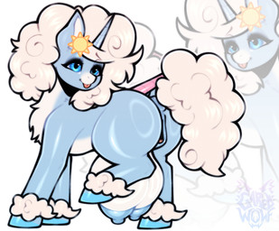 animal_genitalia anus blue_body blue_eyes blue_fur blue_genitals breasts curled_tail curly_hair equine_genitalia eyeshadow female feral fur genitals glistening glistening_body glistening_eyes glistening_genitalia hair horn hyper hyper_genitalia makeup multicolored_body multicolored_fur nipples orange_tongue solo tail tongue tongue_out vulva wavy_hair white_hair white_tail garedwolf mythology equid equine horse mammal mythological_creature mythological_equine pony unicorn hi_res