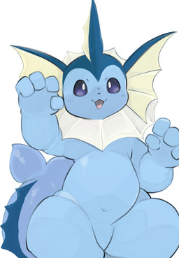 4_fingers :3 ambiguous_anthro ambiguous_gender anthro anthrofied belly biped black_sclera blue_body blue_skin blue_tail ear_fins featureless_crotch fin fingers frill_(anatomy) front_view head_fin humanoid_hands kemono looking_at_viewer monotone_tail navel neck_frill nude nude_ambiguous nude_anthro open_:3 open_mouth open_smile pokemorph simple_background sitting slightly_chubby slightly_chubby_ambiguous slightly_chubby_anthro smile solo tail tail_fin thick_thighs white_background white_eyes tinntira nintendo pokemon aquatic eeveelution generation_1_pokemon mammal pokemon_(species) vaporeon 2025 colored digital_media_(artwork) hi_res portrait shaded simple_shading three-quarter_portrait
