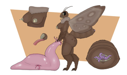 ambiguous_gender antennae_(anatomy) anthro arthropod_abdomen arthropod_abdomen_genitalia arthropod_abdomen_vulva big_butt birth black_sclera bladder bodily_fluids breast_pregnancy breasts brown_body brown_fur butt digitigrade drooling duo fluffy fur genitals gynomorph herm infestation insect_wings intersex intersex/ambiguous lactating lepidopteran_wings licking live_birth long_tongue medium_breasts neck_tuft nipple_birth nipple_fetish nipple_penetration nipple_play nipples olive_eyes open_mouth oral organs parasite penetration penile penis penis_lick saliva sex side_view simple_background small_penis tendrils tentacles tongue tuft unusual_pregnancy urethral vulva wings anonymous_artist kimbly_(gerunchikc) arthropod gastropod insect larva lepidopteran maggot mollusk moth slug absurd_res hi_res male_(lore)