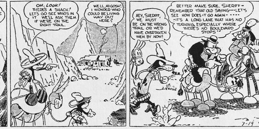 anthro bottomwear bowler_hat cactus clothed clothing cowboy_hat dialogue eyewear female feral floppy_ears gesture glasses gloves group hand_gesture handwear hat headgear headwear male open_mouth outside pants plant pointing quadruped sombrero text top_hat floyd_gottfredson roy_nelson disney public_domain mickey_mouse minnie_mouse pegleg_pete pete_(disney) sylvester_shyster bulldog canid canine canis domestic_cat domestic_dog equid equine felid feline felis horse hybrid mammal mastiff molosser mouse mule murid murine rodent 1930 20th_century absurd_res ancient_art black_and_white comic dated english_text hi_res long_image monochrome wide_image