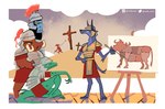 ambiguous_clothing anthro cloud cross crucifixion diagram execution group helmet_over_eyes holding_melee_weapon holding_object holding_pointer holding_polearm holding_spear holding_weapon holding_with_two_hands impalement instagram_logo male melee_weapon pointer polearm presentation public_display public_execution religion roman_clothing roman_empire roman_soldier silhouette silhouette_background sitting sitting_on_ground spear standing text twitter_handle twitter_logo weapon oreste_comics judas_iscariot_(film) twitter ambiguous_species bovid bovine canid canine cattle haplorhine mammal monkey primate scalie suid suine sus_(pig) wild_boar artist_name