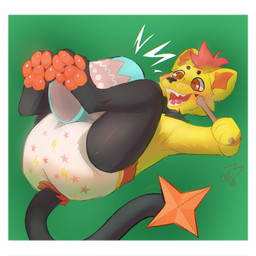 anthro blush clean_diaper clothed clothing diaper diaper_only drum feet fur hair long_tail male musical_instrument open_mouth pawpads paws percussion_instrument playing red_hair simple_background smile solo tail teeth toes tongue topless wearing_diaper young young_anthro young_male olly_fox nintendo pokemon fan_character generation_4_pokemon mammal pokemon_(species) shinx shiny_pokemon 1:1 digital_media_(artwork) hi_res