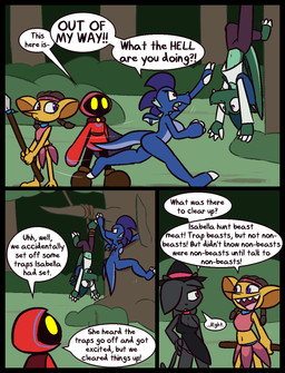4_fingers accessory angry anthro barefoot black_body black_clothing black_dress black_hair black_hat black_headwear blue_clothing blue_eyes blue_hood blue_robe blue_topwear blue_vest bottomwear breasts brown_clothing brown_footwear brown_inner_ear brown_shoes butt cape choker claws cleavage clothed clothing dialogue dress eye_contact feet female finger_claws fingers footwear frown fur green_body green_scales grey_body grey_fur grey_hair grin group hair hair_over_eye hat headband headgear headwear jewelry long_sleeves looking_at_another male medium_breasts midriff motion_lines mouthless necklace nipples nude outside panties pants pigtails pink_bottomwear pink_choker pink_clothing pink_eyes pink_hat pink_headband pink_headwear pink_jewelry pink_necklace pink_nipples pink_panties pink_shirt pink_skirt pink_topwear pink_underwear purple_bottomwear purple_clothing purple_eyes purple_hair purple_pants red_cape red_clothing red_hood red_robe robe scales sharp_teeth shirt shoes skirt smile snare_trap speech_bubble teeth text toe_claws topwear underwear upside_down vest white_claws white_clothing white_shirt white_topwear witch_hat yelling yellow_body yellow_eyes yellow_skin ultilix european_mythology mythology emerald_(ultilix) isabella_(ultilix) leo_the_magician ruby_(ultilix) sofia_(ultilix) domestic_cat dragon felid feline felis goblin humanoid mammal mythological_creature mythological_scalie scalie western_dragon 2025 comic english_text hi_res brother_(lore) brother_and_sister_(lore) sibling_(lore) sister_(lore)