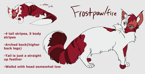 ambiguous_gender big_tail blue_eyes feral feralized fluffy fluffy_tail fur genetic_chimerism heterochromia long_tail multicolored_body multicolored_fur red_body red_fur simple_background solo stripes tail text two_tone_body two_tone_fur white_background white_body white_fur yellow_eyes segamastergirl my_hero_academia warriors_(book_series) todoroki_shouto domestic_cat felid feline felis mammal 2019 crossover english_text model_sheet