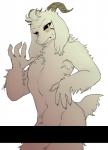 anthro blush censor_bar embarrassed fur male nude solo standing white_body white_fur ikutasemi undertale undertale_(series) asriel_dreemurr_(god_form) boss_monster_(undertale) bovid caprine mammal censored hi_res