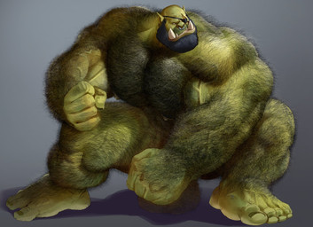 5_fingers 5_toes arm_hair balls beard belly_hair biceps big_balls big_muscles black_hair body_hair chest_hair eye_patch eyewear facial_hair facial_piercing feet fingers genitals green_body green_skin hair hairy hairy_balls huge_balls huge_muscles humanoid_pointy_ears leg_hair male muscular muscular_humanoid muscular_male nose_piercing not_furry nude pecs piercing pointy_ears pose pubes quads saggy_balls scar septum_piercing solo toes triceps tusks vein veiny_muscles zoroj humanoid orc