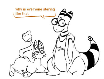 ambiguous_gender anthro bell bell_tail big_butt blush blush_lines butt clothing coat duo eyewear feral glasses huge_butt jewelry lab_coat markings moon_(marking) shirt tank_top text topwear unimpressed whiskers catjamn beta_pokemon_games nintendo pokemon pokemon_gold_beta jammi_(catjamn) ampharos berurun beta_pokemon_(species) generation_2_pokemon pokemon_(species) 2025 english_text monochrome sketch trans_(lore) trans_woman_(lore)