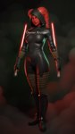 blue_eyes breasts clothing female lekku_(anatomy) lightsaber melee_weapon red_body red_lightsaber solo weapon apulaz star_wars tralla_vuko alien humanoid twi'lek 9:16 absurd_res hi_res