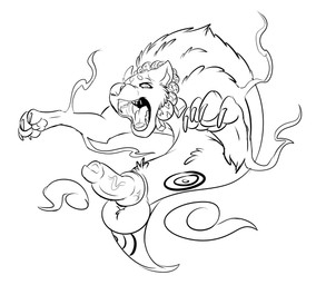 anatomically_correct animal_genitalia animal_penis canine_genitalia canine_penis claws erection feral fur genitals male open_mouth pawpads paws penis solo tongue uvula white_body white_fur conditional_dnp psy101 kekkaishi madarao_(kekkaishi) ayakashi canid canine canis domestic_dog ghost mammal spirit wolf monochrome