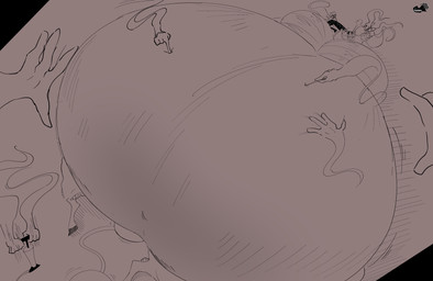 air_pump bellows belly belly_rub big_belly close_to_bursting disembodied_hand floating_hands hose hose_in_butt huge_belly hyper hyper_belly immobile implied_popping motion_lines needleplay teasing tube_bulge gigabonz gorminus bovid caprine caprine_demon demon goat goat_demon mammal 2026 absurd_res hi_res