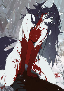 5_fingers ambiguous_gender anthro areola biped blood bodily_fluids breasts claws duo ear_piercing faceless_ambiguous faceless_anthro faceless_character female finger_claws fingers front_view fur grey_body grey_eyes grey_fur grey_hair grey_tail hair inner_ear_fluff kneeling long_hair looking_at_viewer lying lying_on_ground navel nipples nude nude_ambiguous nude_anthro nude_female on_back on_ground outside piercing plant snow snowing tail tree tuft white_body white_fur winter black_gargoyley canid canine mammal 2025 digital_drawing_(artwork) digital_media_(artwork) hi_res