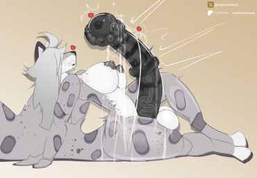 animal_genitalia animal_penis anthro areola balls big_balls big_breasts big_penis biped bodily_fluids breasts cum cum_on_face cum_on_self dripping equine_genitalia equine_penis erection excessive_cum excessive_genital_fluids flared_penis fluffy fluffy_tail freckled_arms freckled_breasts freckled_legs freckled_tail freckles fur genital_fluids genitals glistening glistening_genitalia glistening_knot glistening_nipples glistening_penis grey_body grey_fur grey_hair gynomorph hair heart_symbol huge_penis hybrid_genitalia hybrid_penis hyper hyper_genitalia hyper_penis intersex kiss_mark knot knotted_equine_penis knotted_penis lipstick long_tail makeup medial_ring nipples penile_spines penis precum solo tail teeth thick_thighs throbbing throbbing_penis white_body white_fur white_hair artpunishment freyja_(heliocintrini) felid mammal pantherine snow_leopard absurd_res hi_res