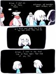 aftertale ambiguous_gender animated_skeleton black_background bone chara_(undertale) clothing coat comic dialogue english_text frisk_(undertale) geno_sans_(aftertale) human humanoid loverofpiggies mammal not_furry papyrus_(undertale) sans_(undertale) scarf simple_background skeleton smile text topwear undead undertale undertale_(series)