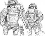 anthro armor balaclava ballistic_shield female france group gun headgear helmet horn knee_pads male mask police ranged_weapon riot_gear riot_police riot_shield satchel shield weapon hladilnik blue_byte_(game_developer) disney gign rainbow_six rainbow_six:_siege tom_clancy's_(series) ubisoft zootopia benjamin_clawhauser chief_bogo judy_hopps montagne rook_(rainbow_six) twitch_(rainbow_six) bovid bovine cape_buffalo cheetah european_rabbit felid feline lagomorph leporid mammal oryctolagus rabbit 5:4 black_and_white monochrome