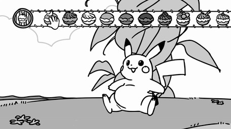 ambiguous_gender belly_jiggle chubby_cheeks detailed_background disembodied_hand double_chin gameplay_mechanics immobile jiggling morbidly_obese obese overweight poke_puff semi-anthro stuffing time_skip weight_gain carcupholder nintendo pokemon alolan_form alolan_raichu generation_1_pokemon generation_7_pokemon pikachu pokemon_(species) regional_form_(pokemon) 16:9 animated monochrome short_playtime widescreen