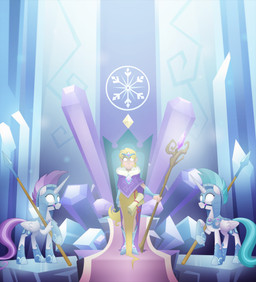 armor blonde_hair chair crystal_empire feathered_wings feathers female feral furniture galea glowing glowing_eyes group hair headgear helmet horn melee_weapon one_leg_up polearm pre-g4 quadruped raised_leg scroll spear staff tail throne weapon white_eyes wings goatanimedatingsim friendship_is_magic hasbro mlp_g1 my_little_pony my_little_pony_'n_friends mythology fan_character megan_williams royal_guard_(mlp) equid equine human mammal mythological_creature mythological_equine winged_unicorn 2013 absurd_res hi_res
