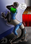 absurd_res clothing domestic_ferret dragonwithgames hi_res male mammal mustelid musteline retail solo species_transformation taur topwear transformation true_musteline vest weasel