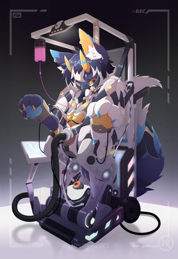 2_penises 4_toes anal anal_penetration anthro anus arms_tied bdsm biped bodily_fluids bondage bound camera_view claws collar cum cum_inside cum_tube digitigrade erection feet forced fur genital_fluids genitals hair horn legs_tied machine machine_bondage male milking_machine multi_genitalia multi_penis muzzle_(object) muzzled paws penetration penile penis penis_milking recording restraints simple_background sitting solo straps submissive tail toe_claws toes tube astat1ne mythology dragon furred_dragon furred_scalie mythological_creature mythological_scalie scalie 2023 absurd_res hi_res