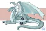 anus claws female feral frill_(anatomy) genitals lying membrane_(anatomy) membranous_frill nude pawpads paws pose presenting presenting_pussy pussy solo tail vent wings alduinred mythology dragon mythological_creature mythological_scalie scalie 2018