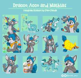 annoyed anthro artist blue_body blue_eyes blue_fur blue_hair blue_horn blue_tongue closed_smile drawing_(action) duo eyes_closed feral fur grey_body grey_fur group hair happy horn kerchief male male_anthro markings mouth_closed neckerchief neckwear nude open_mouth open_smile reclining short_hair smile solo spots spotted_back spotted_legs spotted_markings spotted_tail tail tail_markings tongue trio under_blanket white_body white_fur pandapaco mythology avian canid canine dragon felid hybrid mammal mythological_creature mythological_scalie scalie hi_res multiple_images