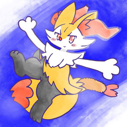 ambiguous_anthro ambiguous_gender anthro biped blush blush_stickers closed_smile digitigrade dipstick_tail featureless_crotch food front_view looking_at_viewer markings midair mouth_closed object_in_tail shrimp_(food) simple_background smile solo tail tail_markings annyui0611 nintendo pokemon braixen canid generation_6_pokemon mammal pokemon_(species) 1:1 2024 digital_drawing_(artwork) digital_media_(artwork) full-length_portrait hi_res japanese_description portrait translated_description