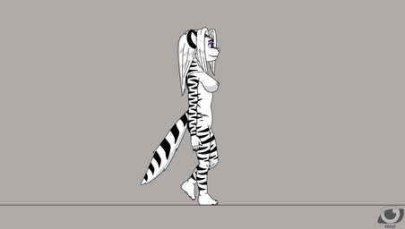 animated_webp anthro bouncing_breasts breasts female fur hair nude nude_female pawpads side_view simple_background solo striped_body stripes tail walking rockingwolf360 zig_zag felid hybrid mammal mephitid pantherine skunk tiger 2025 animated hi_res