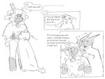 ambiguous_gender anthro bell bell_collar bodily_fluids bowing breastfeeding collar confusion crown dialogue footnote fur gesture grey_body headgear horizontal_pupils jingle_bell licking male pupils purring question_mark shrug speech_bubble sweat tongue white_body white_fur white_wool wool_(fur) hoofpeet cult_of_the_lamb massive_monster_(studio) lamb_(cult_of_the_lamb) narinder bovid canid canine canis caprine domestic_cat domestic_dog felid feline felis mammal sheep 2024 comic digital_drawing_(artwork) digital_media_(artwork)
