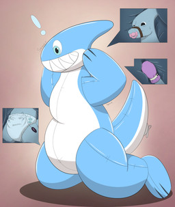 anthro bdsm bodily_fluids bound clothed clothing cum cum_in_diaper diaper egg_vibrator encasement erection erection_in_diaper gag genital_fluids inflatable male object_in_mouth pacifier pacifier_gag pacifier_in_mouth pool_toy pool_toy_suit restrained sex_toy solo sweat unclean_diaper vibrator wearing_diaper steelshark steel_(steelshark) aquatic fish shark absurd_res hi_res