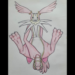 anthro aroused balls big_balls big_penis genitals male penis penis_poking_out penis_through_fly presenting presenting_penis simple_background solo zadori bandai_namco digimon cherubimon cherubimon_(good) digimon_(species) humanoid 1:1 absurd_res hi_res