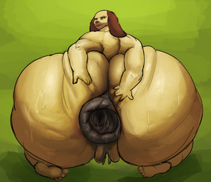 anthro anus bald big_anus big_butt biped bodily_fluids butt elderly elderly_anthro elderly_female feet female gaping gaping_anus genital_fluids genitals grimace huge_anus huge_butt huge_hips huge_thighs hyper hyper_anus hyper_butt hyper_genitalia kneeling lips looking_back nude open_mouth plump_labia puffy_anus reaching_back rear_view saggy_pussy simple_background sitting solo spread_butt spread_legs spreading stretching sweat sweatdrop sweaty_anus sweaty_body sweaty_butt sweaty_legs sweaty_thighs thick_thighs vulva wide_hips yellow_body yellow_skin hotcoffeeguy1 grannybase_(commissioner) mary_mabuff canid canine canis domestic_dog mammal molosser pug small_molosser toy_dog 2025 absurd_res colored digital_drawing_(artwork) digital_media_(artwork) hi_res shaded