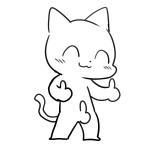 anthro approval balls blush chibi double_thumbs_up erection eyes_closed genitals gesture hand_gesture male penis solo thumbs_up young young_anthro young_male choreuny domestic_cat felid feline felis mammal 1:1 monochrome reaction_image