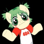 404_(not_found_error) :i feral fur gesture green_eyes green_hair hair male parody ponification shrug simple_background solo style_emulation tan_body tan_fur translucent transparent_background moongazeponies third-party_edit friendship_is_magic hasbro my_little_pony yotsuba&! yotsubato! yotsuba_koiwai equid equine horse mammal pony 1:1 aliasing alpha_channel colored crossover digital_media_(artwork) meme shopped