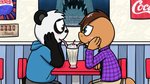 anthro beverage blush dessert duo food fur hair ice_cream inside male male/male malt young young_anthro pokefound coca-cola da_silva jaws_(film) pepsi universal_studios gordon_(pokefound) jun_(pokefound) bear giant_panda mammal reptile scalie snake 16:9 hi_res widescreen