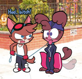 accessory adolescent afterimage age_difference angry anthro armor bare_shoulders barefoot bdsm bent_arm big_breasts big_ears big_eyes biped black_text blue_bottomwear blue_clothing blue_collar blue_eyes blue_headband blue_jacket blue_leash blue_pants blue_text blue_topwear blurred_background bottomwear breasts brown_body brown_ears brown_fur brown_nose brown_tail button_ears cheek_tuft clothed clothed_anthro clothed_female clothed_male clothing collar collar_tag command countershade_face countershade_fur countershade_torso countershading crouching day dialogue dominant dominant_anthro dominant_male dominant_young duo eyelashes eyewear eyewear_on_head facial_tuft fangs feet female fingerless_gloves floppy_ears footwear fully_clothed fully_clothed_anthro fully_clothed_female fully_clothed_male fur fur_tuft gloves goggles goggles_on_head handwear head_tuft head_turned headband headgear helmet holding_leash holding_object insult iris jacket leash leash_pull leashed_collar light_body light_fur long_eyelashes looking_at_another male male/female monotone_tail motion_lines multicolored_body multicolored_bottomwear multicolored_clothing multicolored_footwear multicolored_fur multicolored_shoes narrowed_eyes no_pupils notched_ear older_female older_on_young open_mouth open_smile outside pants petplay photo_background pink_body pink_fur pink_inner_ear pink_tongue plant plantigrade pointy_ears prick_ears profanity purple_armor purple_clothing purple_eyes purple_gloves purple_handwear purple_headgear purple_helmet red_clothing red_gloves red_handwear red_nose roleplay shirt shoes shrub silly_face smile standing straight_legs submissive submissive_anthro submissive_female tail tail_motion tailwag talking_to_another tank_top teeth text three-quarter_view tongue tongue_out topwear tuft two_tone_body two_tone_bottomwear two_tone_clothing two_tone_footwear two_tone_fur two_tone_pants two_tone_shoes white_body white_clothing white_countershading white_fur white_sclera white_shirt white_tank_top white_text white_topwear young young_anthro young_female young_male younger_dom_older_sub younger_male 4chan_anon unknown_artist murphy_and_mitzi murphy_(ajmarekart) zoe_(ajmarekart) canid canine canis domestic_cat domestic_dog felid feline felis mammal 2025 character_name digital_drawing_(artwork) digital_media_(artwork) english_text hi_res photography_(artwork)