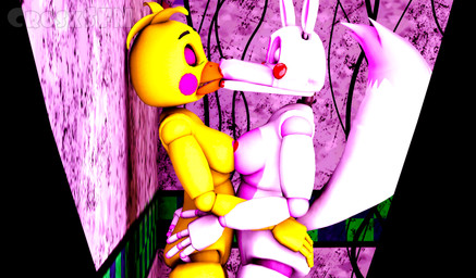 duo female female/female sex standing standing_sex captainfreeman_(modeler) splinks_(modeler) five_nights_at_freddy's five_nights_at_freddy's_2 scottgames mangle_(fnaf) toy_chica_(fnaf) hi_res