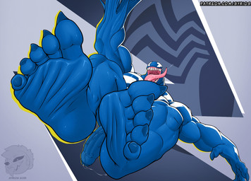 big_penis blue_body bodily_fluids claws emblem empty_eyes feet foot_fetish foot_focus genital_fluids genitals humanoid_feet humanoid_genitalia humanoid_penis long_tongue male muscular muscular_humanoid muscular_male not_furry nude open_mouth penis plantigrade precum sharp_teeth soles solo swinging teeth tendrils toe_claws tongue tongue_out vein veiny_penis syrios marvel marvel_rivals venom_(marvel) alien alien_humanoid humanoid symbiote 2025 alternate_version_at_paywall better_version_at_paywall digital_media_(artwork) hi_res