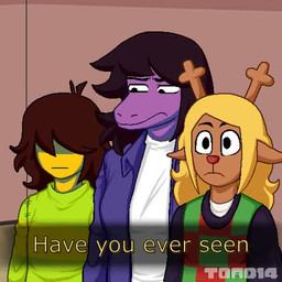 ambiguous_gender ambiguous_human anthro antlers beard blonde_hair captions clothed clothed_ambiguous clothed_anthro clothed_female clothed_human clothed_male clothing dialogue facial_hair female female_anthro fur group hair horn looking_away male male_anthro nervous plant_pot purple_body purple_scales red_eyes scales scared tan_body tan_fur text white_body white_fur toad14 deltarune undertale_(series) asgore_dreemurr cr1tikal kris_dreemurr noelle_holiday penguinz0 susie_(deltarune) boss_monster_(undertale) bovid caprine deer goat human mammal new_world_deer reindeer reptile scalie 1:1 2025 2d_animation animated digital_media_(artwork) english_text frame_by_frame low_res short_playtime sound video voice_acted