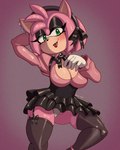 anthro bedroom_eyes black_nose blush camel_toe clothing female fingers green_eyes half-closed_eyes leg_markings legwear markings narrowed_eyes seductive solo spread_legs spreading thigh_markings axel_hell sega sonic_the_hedgehog_(series) amy_rose eulipotyphlan hedgehog mammal 2024 absurd_res digital_media_(artwork) hi_res