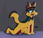 after_anal after_sex anthro balls bodily_fluids cape clothing cum cum_in_ass cum_inside cum_on_face erection foreskin genital_fluids genitals hat headgear headwear male mask mostly_nude navel nude penis phantom_thief solo comjuke kaiketsu_zorori zorori canid canine fox mammal hi_res