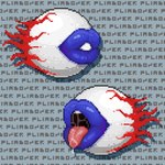 ambiguous_gender blue_lips bodily_fluids drop_shadow eyeball floating grey_background lips mouth_eye not_furry open_mouth pink_tongue pouting saliva saliva_on_tongue simple_background solo teeth text text_background thick_lips three-quarter_view tongue tongue_out unusual_eyes plimboner terraria eye_of_cthulhu_(terraria) eye_creature 1:1 2024 artist_name digital_media_(artwork) english_text full-length_portrait pixel_(artwork) portrait shaded