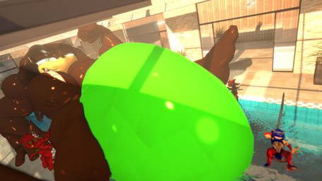 anthro armwear big_bulge big_muscles big_pecs bulge clothing elbow_gloves eyewear flexing flexing_bicep fondling footwear gloves group handwear huge_bulge hyper hyper_bulge legwear light macro male muscular muscular_male partially_submerged pecs pool pool_float relaxing sandals scar sharp_teeth shoes size_difference smile smiling_at_viewer smug_grin speedo stockings sunglasses sunlight swimwear teeth wet wet_body angelic_endowment sega sonic_the_hedgehog_(series) fan_character knuckles_the_echidna shadow_the_hedgehog sonic_the_hedgehog trial_the_echidna echidna eulipotyphlan hedgehog mammal monotreme 16:9 3d_(artwork) digital_media_(artwork) hi_res widescreen